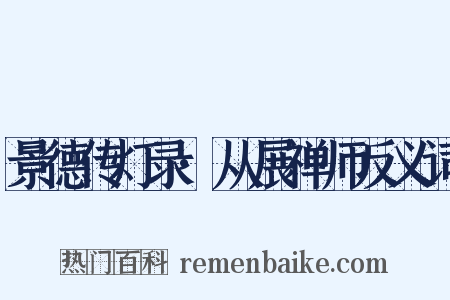 景德传灯录·从展禅师反义词是什么意思的图片